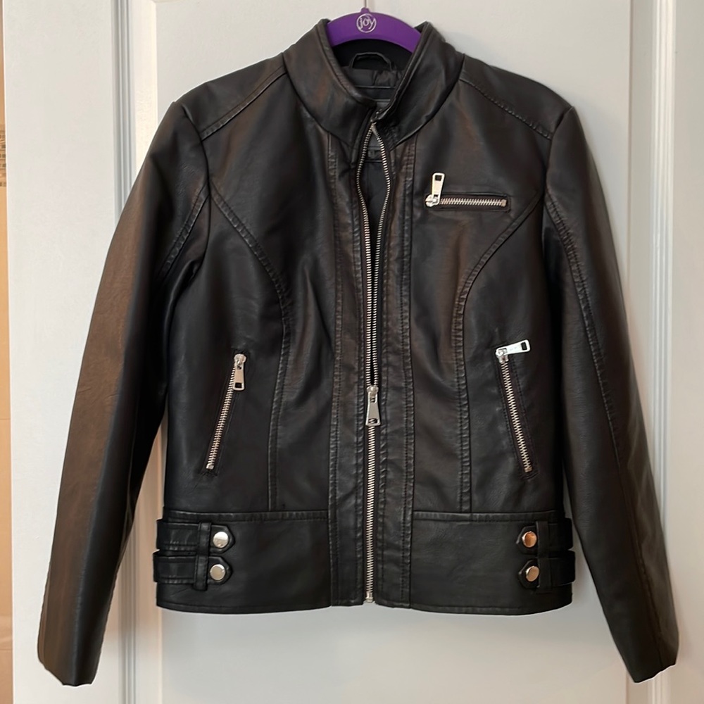 Faux leather jacket